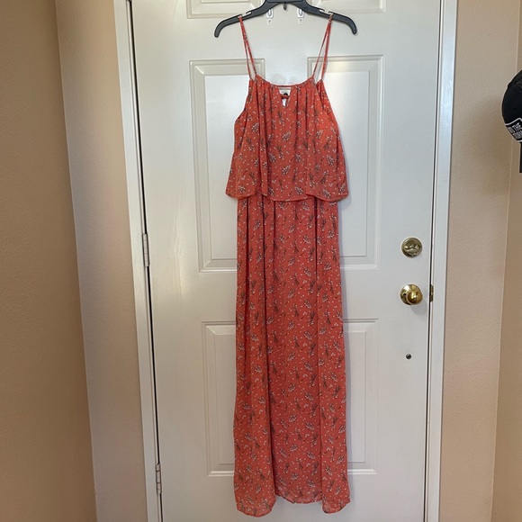Coral floral maxi dress - Picture 2 of 5